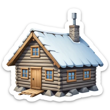 Norwegian mountain hut cabin sticker