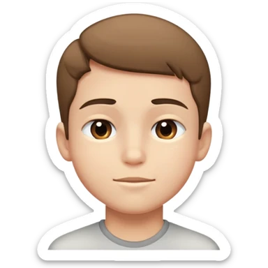 Smirking boy eyes closed sticker