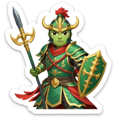 Pepe as Lu bu from 3 kingdoms sticker