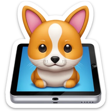 drawing a pet an ipad sticker