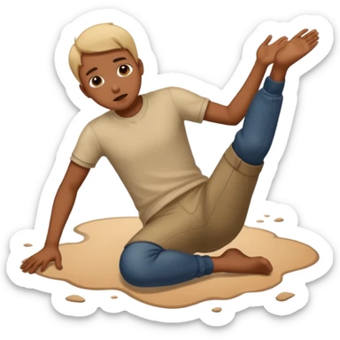 Falling on the floor but gender neutral sticker