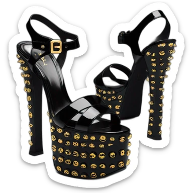 ysl black patent TRIBUTE PLATFORM SANDAL PATENT LEATHER sticker