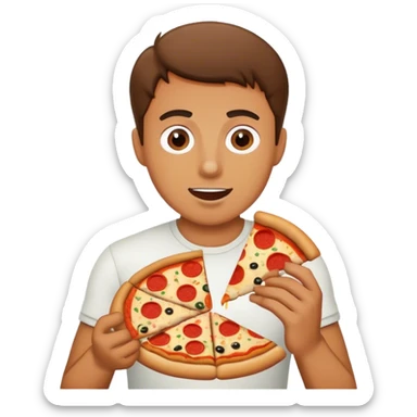 napoletano che mangia la pizz sticker