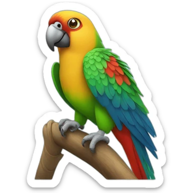 Parrot sitting on the shoulder sticker