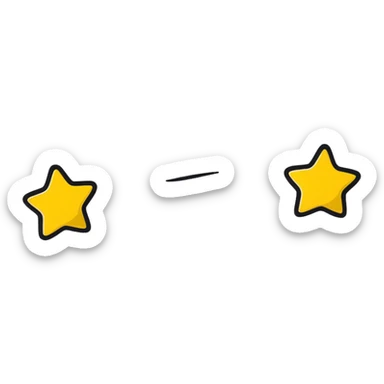 5 golden stars rating, perfect score sticker