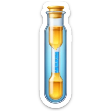 a test tube with a zipper sticker