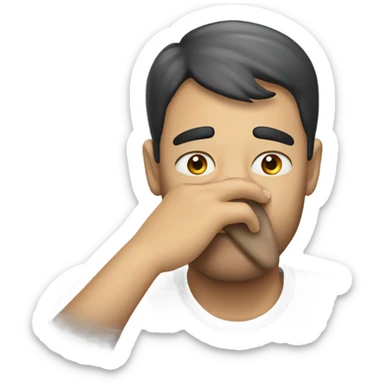  man covering nose smell bad sticker