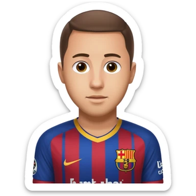 Crea a Eden Hazard con la camiseta del Barcelona sticker