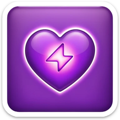 heart pules tech with the pules symbol in the middle, make the hart dark purple sticker