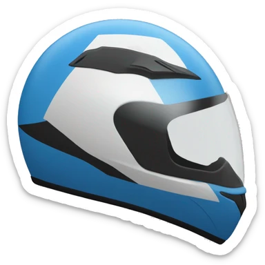 un casco de moto azul sticker