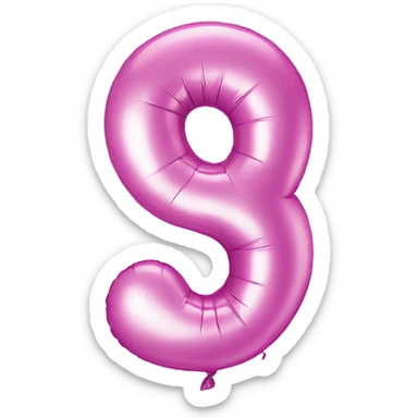 Birthday balloon number four sticker
