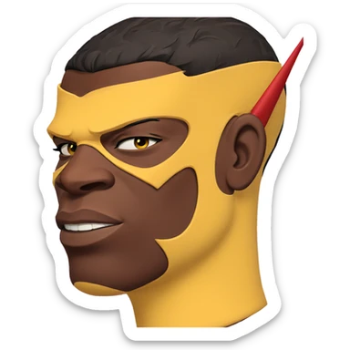 portrait of dark-skinned male sticker