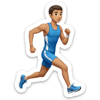 Guy running to finish line sticker
