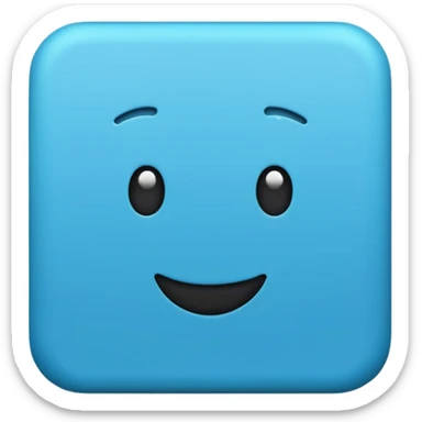 Please create a square blue emoji without changing the ‘KR’ lettering. sticker