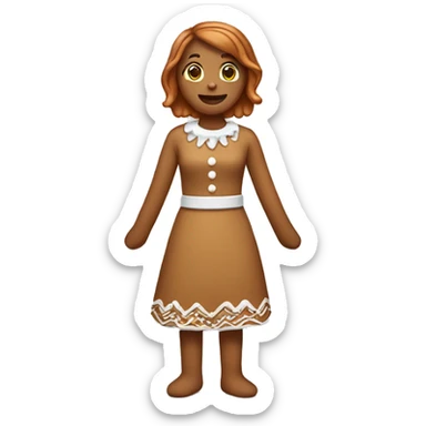 Gingerbread girl full body sticker