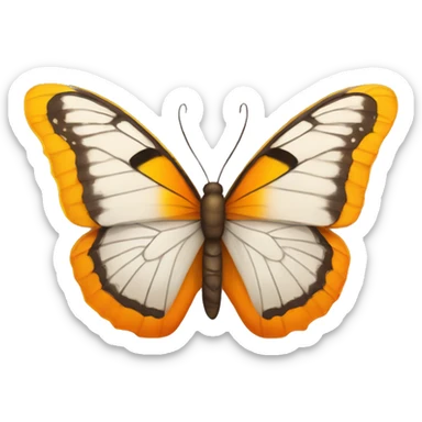 Borboleta laranja com amarelo  sticker