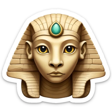 Sphinx with reptilian face sticker