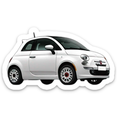 Fiat 500 2014 white sticker