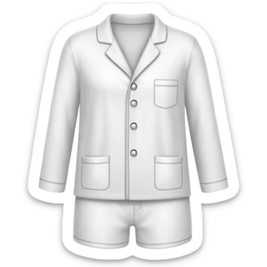 White pajamas no person wearing them sticker