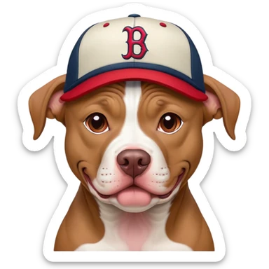 Pit Bull Boston Red Sox hat  sticker