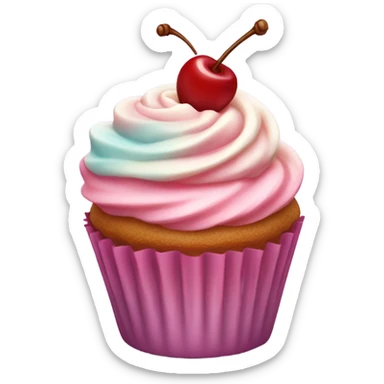 Cupcake with cherries  sticker
