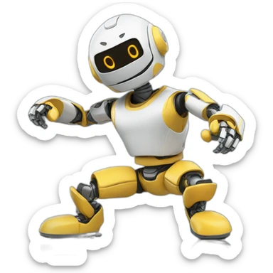 Robot breakdancing sticker