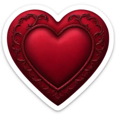 Gothic heart dark red sticker