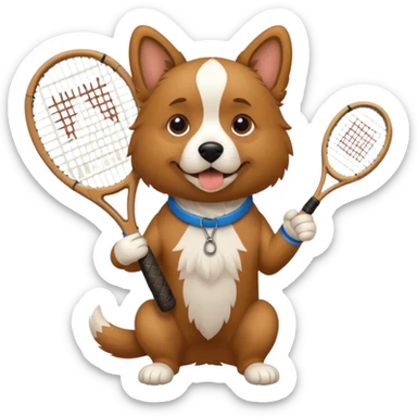 Tennis-Racket Animals sticker