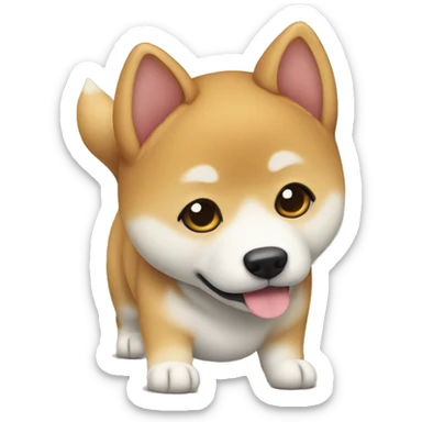 Shiba Inu puppy full body sticker