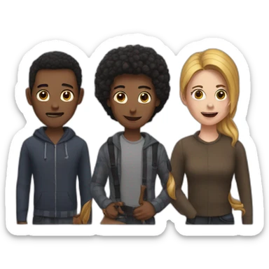 The trio of home invaders from The Strangers sticker
