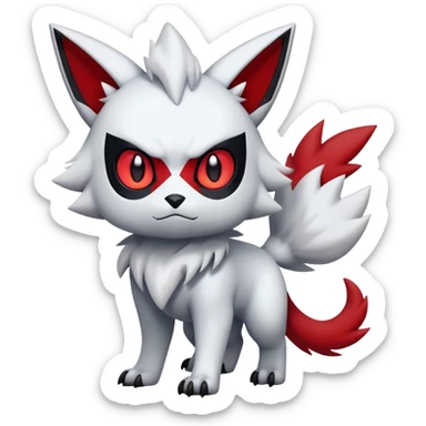 Edgy Cool Kawaii Litten-Absol-Zorua-Zangoose-Pokémon Full Body sticker