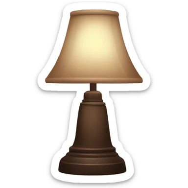brown loft lamp realistic sticker