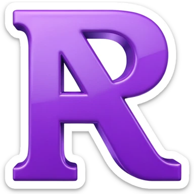 purple capital letter N alphabet sticker