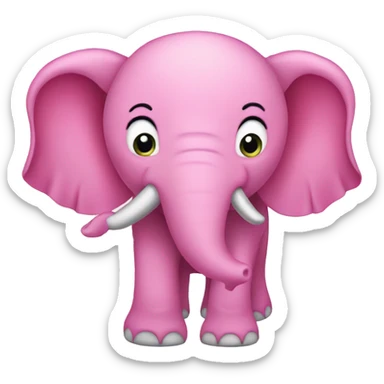 Pink elefant  sticker