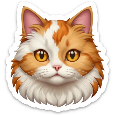 cat with eyebags sticker