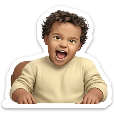 male portrait with open mouth sticker