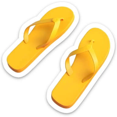 Plain sandal bottom with minimal detail, 3D iPhone emoji style, matching the angle of the reference image, viewed from the bottom. sticker