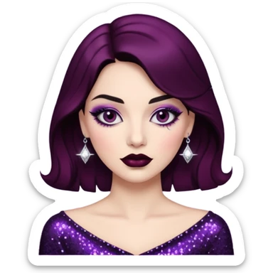 Glitter noir darling sticker