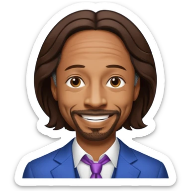 Katt Williams with dark brown hair sticker