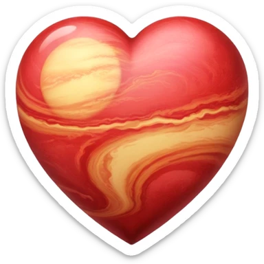 heart shape venus planet sticker
