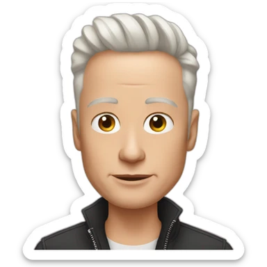 Elon musk without hair plugs sticker