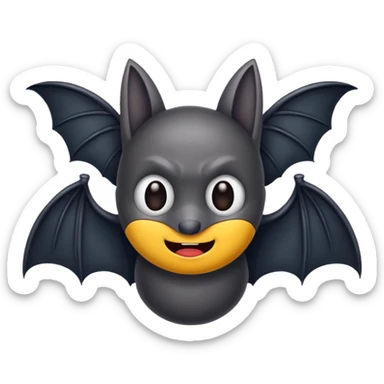 Bat cartoon sticker