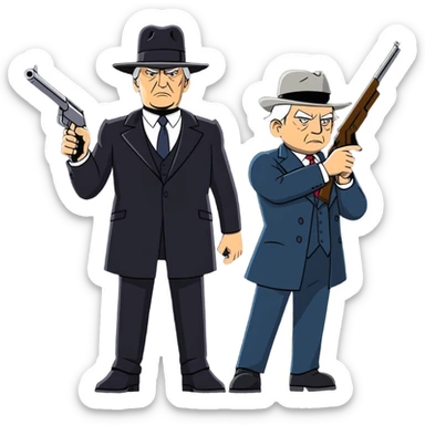 US president shooting guns with Israeli rabbi sticker