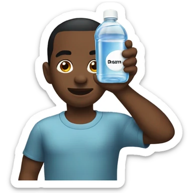 Diddy holding a bottle of baby oil sticker