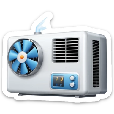 air conditioner with a fan sticker