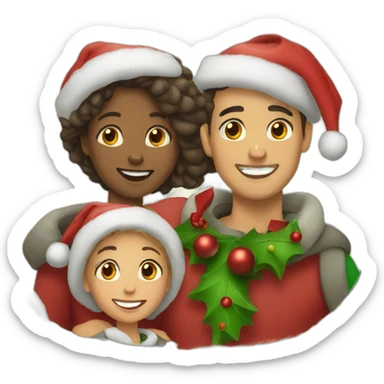Christmas family sticker