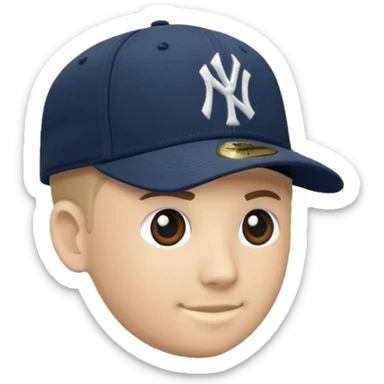 Brimless new york Yankee cap no face just cap sticker