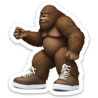 Bigfoot wearing Jordans sticker
