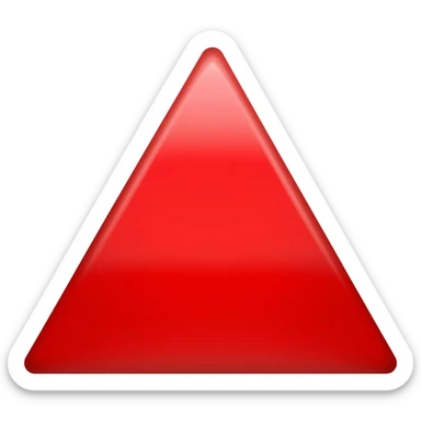 Triangle in red color sticker