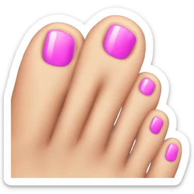 Nail polish toes sticker
